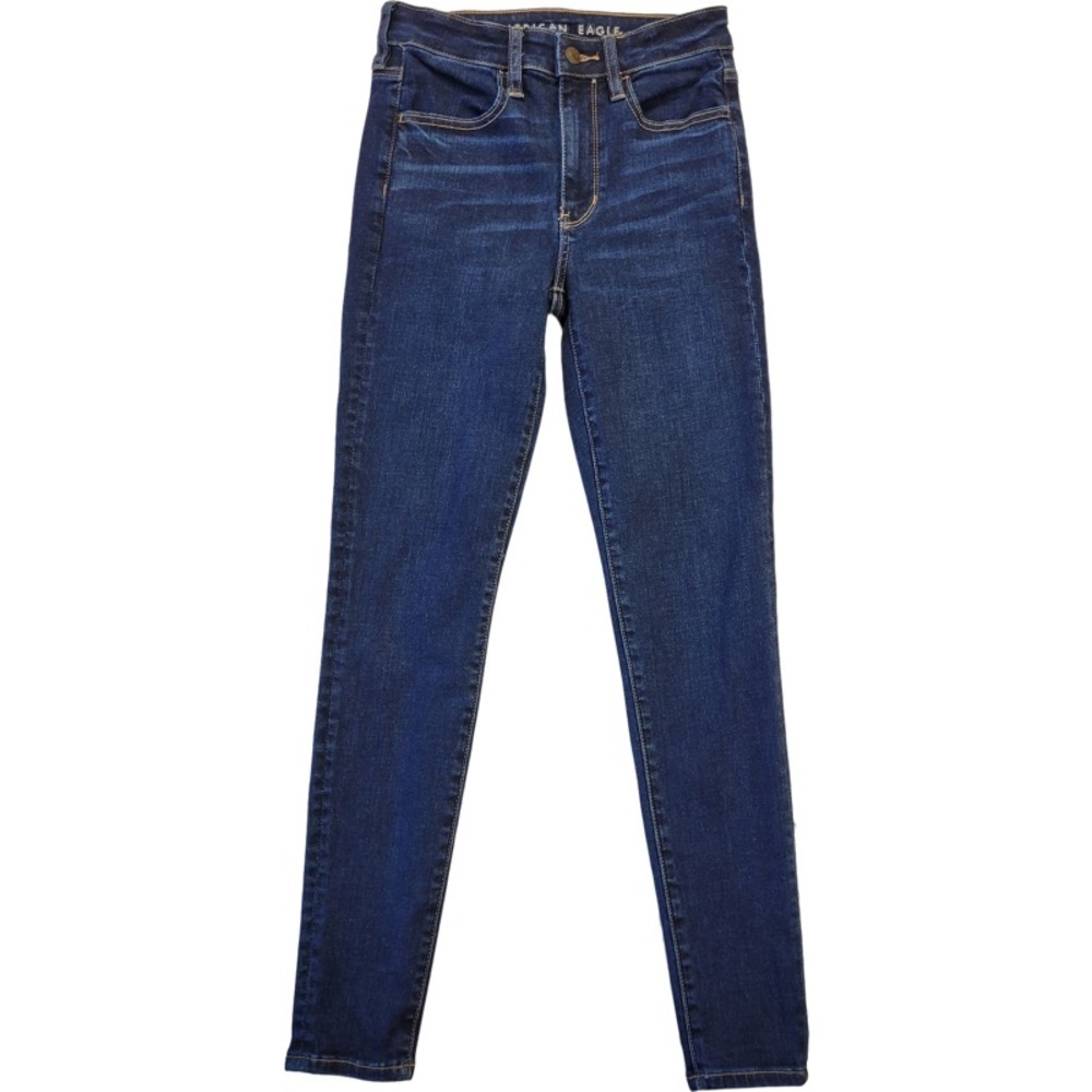 American Eagle Woman’s blue super hi-rise Jegging next level stretch size 2 R